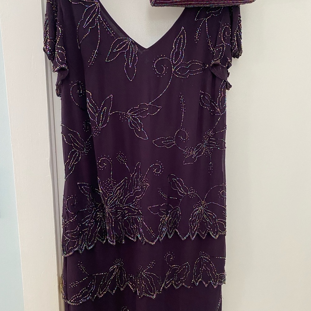 J Kara Deep Purple Gown